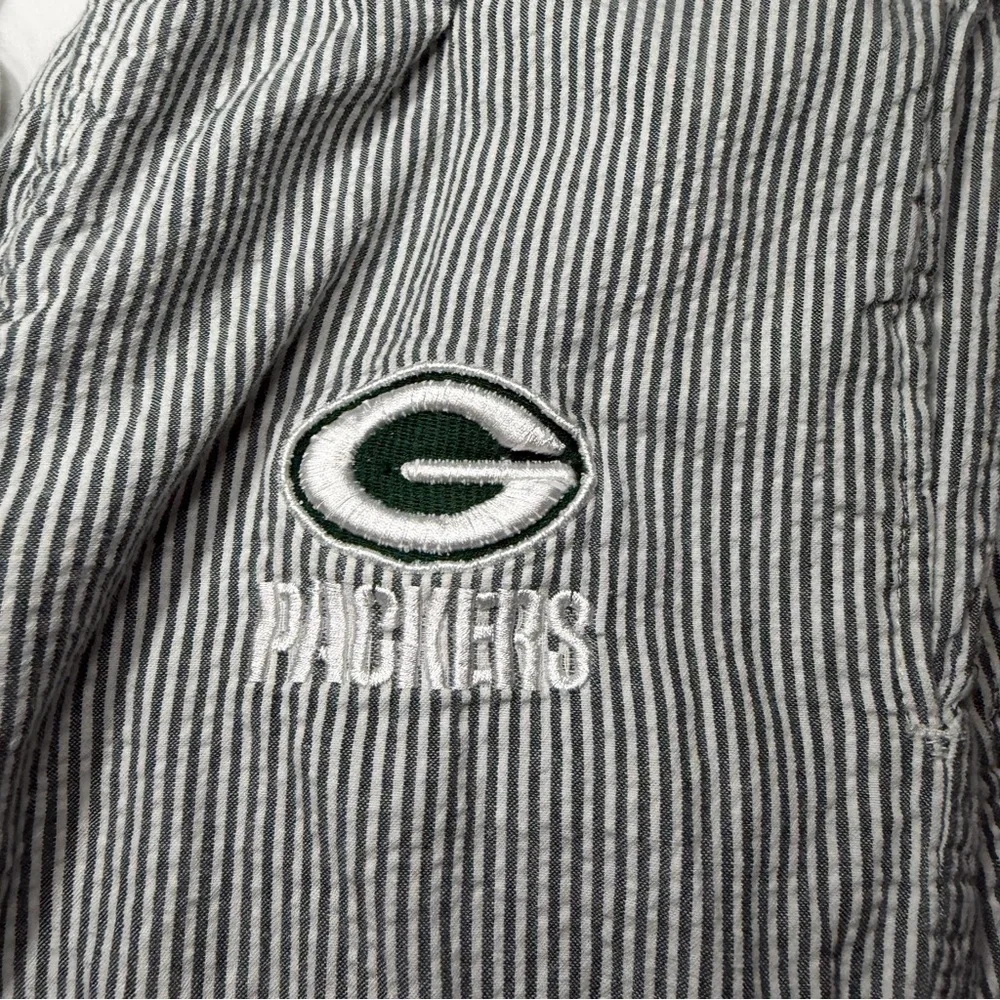Green Bay Packers Lounge Pajama Pants Reebok NFL Team Apparel Striped Size Small